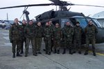 Me, Garcia and Lt. Gross with some Spanish aviators - Skopce, Macedonia.JPG