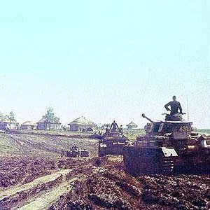 German tanks on the move