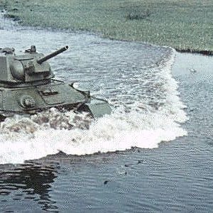 T-34 showing its fording ability.