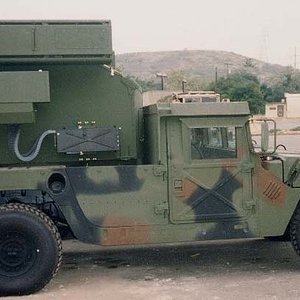 US Humvee Avenger Side View Parked
