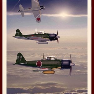 Japanese Navy Zero Flight - Autographed by four Zero aces