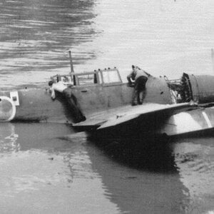 Wreckage of a Japanese seaplane Aichi E13A1 "Jake"