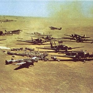 A German transport airfield in North Africa.