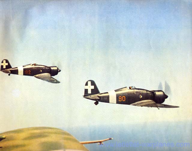 Fiat G.50 Freccia, "Red 90" and "Red 182" of an unknown training unit/ Gruppo Complementare, Italy-1942 (3)