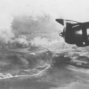 B5N torpedo bombers of carrier Kaga in flight over Hawaii, United States, 7